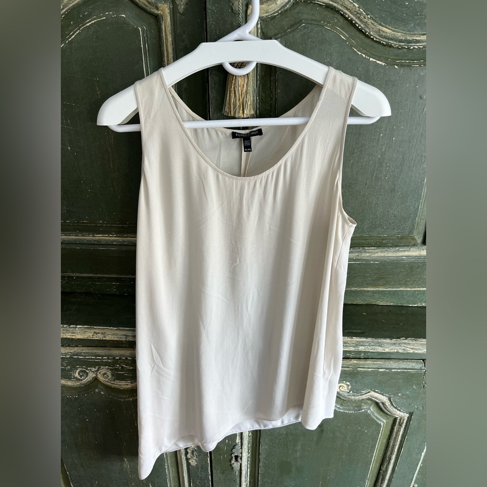 Eileen Fisher Elegant Cream Sleeveless Top